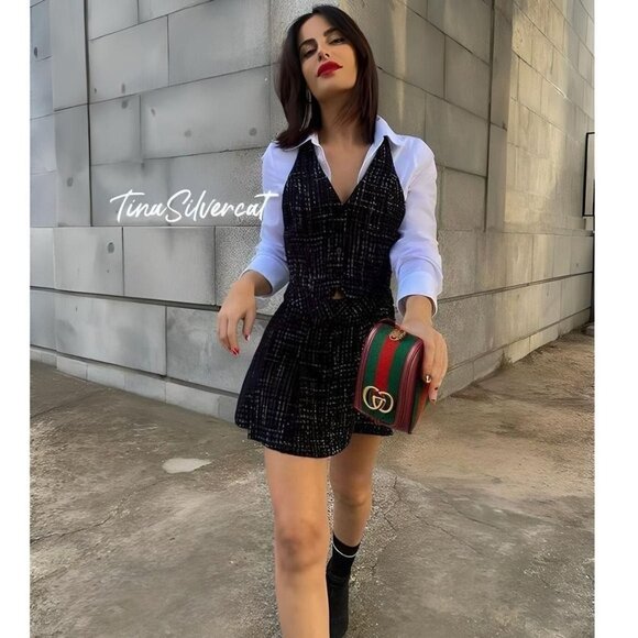 BLOGGER'S FAVE! Zara Contrasting Tweed Mini Dress NWT - Picture 1 of 16